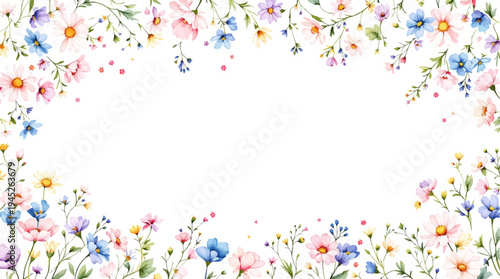 A lighthearted field of blossoms spreading softness across the entire background