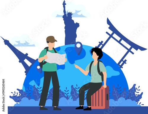 International tourist illustration
