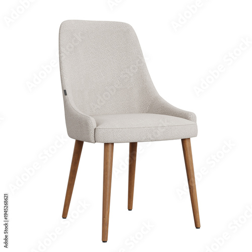 wooden dining chair isolated on white