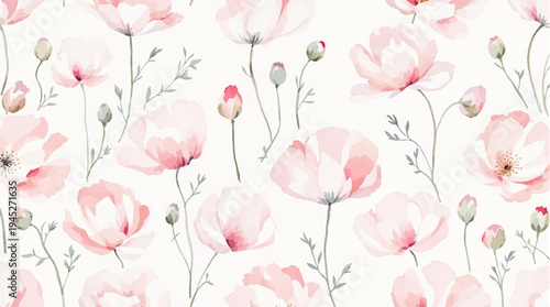 Elegant watercolor flowers highlighting a calm open center for personal notes