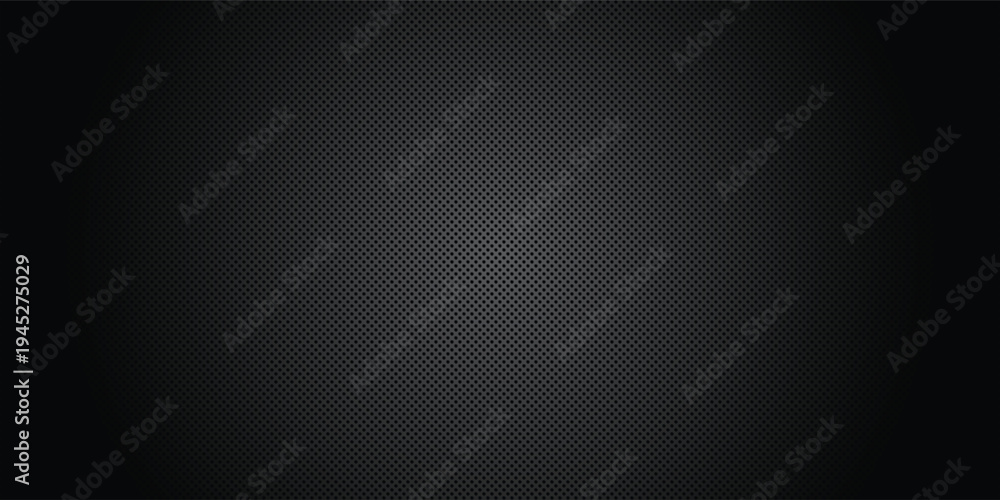 Obraz premium Futuristic black halftone wave background, dark gradient texture with dotted halftone pattern. dynamic background design