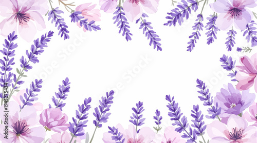 purple flowers border