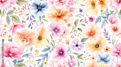 A Soft Botanical Pattern That Feels Like Walking Through A Spring Meadow