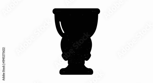 Stylized goblet with a skull design on its stem