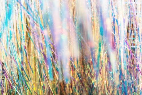 Holographic and iridescent background with sparkling light and b