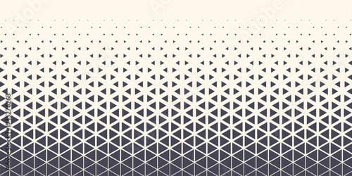 Triangles Vector Abstract Geometric Technology Background. Halftone Triangular Retro Style Simple Pattern. Minimal Style Dynamic Tech Wallpaper