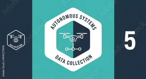 Drone autonomous systems data collection technology concept.