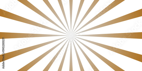 Golden Sunburst Rays Background with Gradient Effect and White Space for Text and Design Elements radial