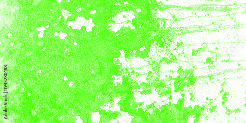 Vibrant Abstract Grunge Texture Background with Splattered Neon Green Paint and White Negative Space for Design and Art Projects