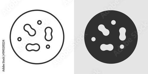 Probiotic Icon representing gut health, digestive wellness, healthy bacteria, microbiome balance, and dietary supplements that support digestion and overall wellbeing.