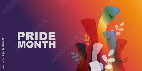 Pride Month banner. 