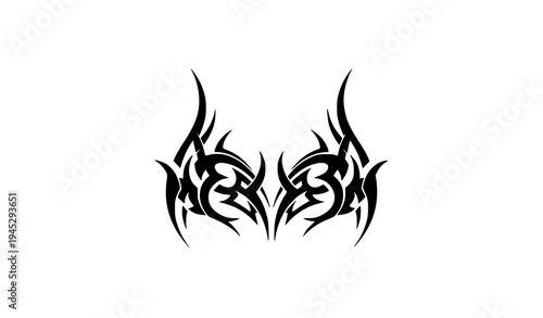 Tribal waist tattoo vector design abstract ornamental body art symbol isolated on white background