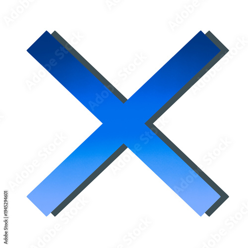gradient blue cross mark icon