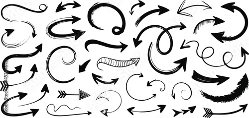 Arrows for presentation flow and process