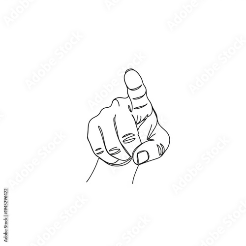 A minimalist line art illustration of a hand giving a thumbs up gesture