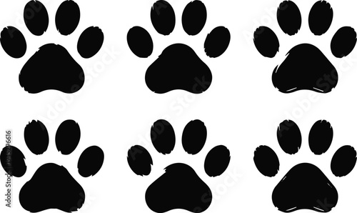 Paw print sequence for children's animal activity