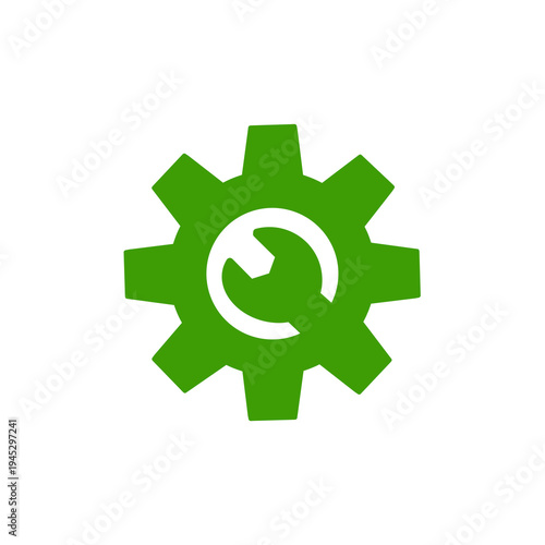AI Automation Icons – Gear Refresh Process Symbol / 歯車更新プロセス自動化アイコン