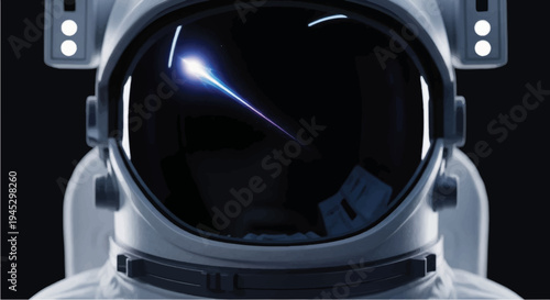 Astronaut Helmet Closeup Space Suit Detail.