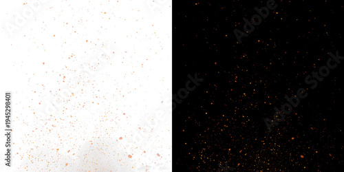 Принти на полотні Realistic fire flames blazing with glowing embers and sparks isolated on transpa