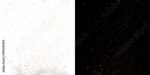 Obraz na plátně Realistic fire flames blazing with glowing embers sparks and warm flowing overla