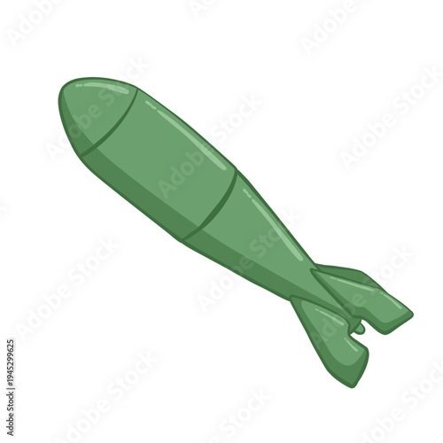 drawing missile bomb isolated