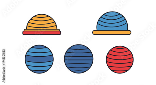 Stability Ball Line art vector modern minimal abstract