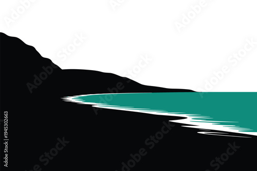 Minimal Beach & Sea, calm escape concept