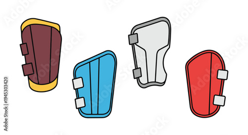 Shin Guard Line art vector modern artistic abstract