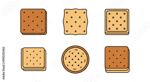 Shortbread Line art vector clean artistic abstract color