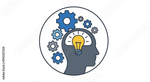 Conceptual illustration of idea generation and problem solving process