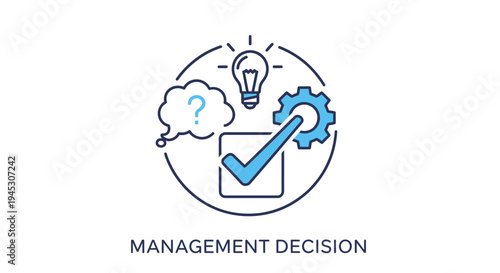 Conceptual illustration of problem solving idea process with symbols