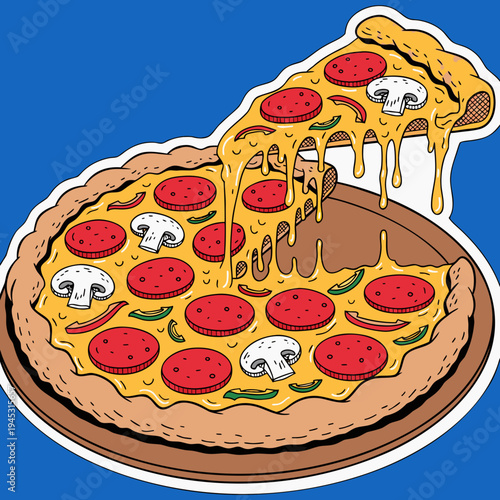 A delicious pepperoni pizza with melted cheese and various toppings