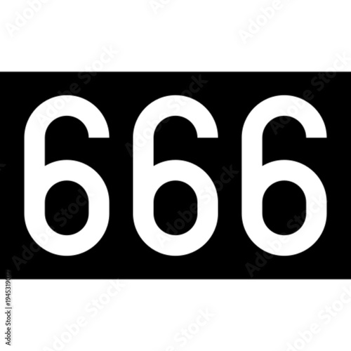 Number 666 Satanic Evil Devil Dark Symbol Icon