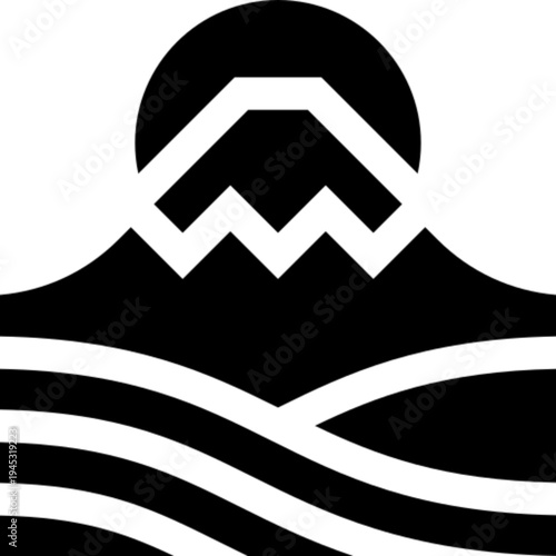 Andes Mountains South America Landscape Icon