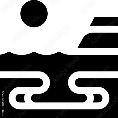 Beach Summer Vacation Ocean Sand Icon