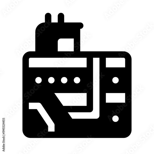 Underground mining Glyph Icon. Single icon, glyph vector icon