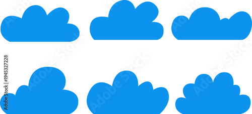 set of hands cloud vector illustration