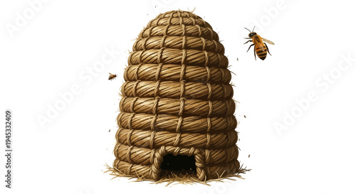 Watercolor illustration of honey related elements for design and decoration