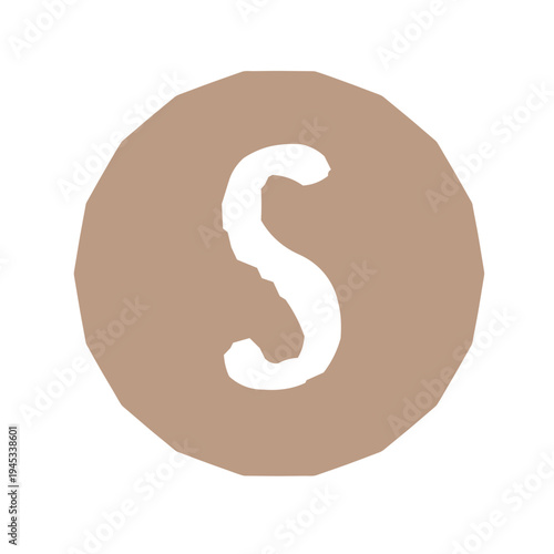 茶色のSサイズのアイコン　イラスト