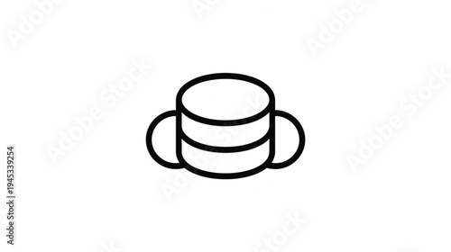 Data Storage Icon: A minimalist icon symbolizes data storage, representing digital archiving and information management.