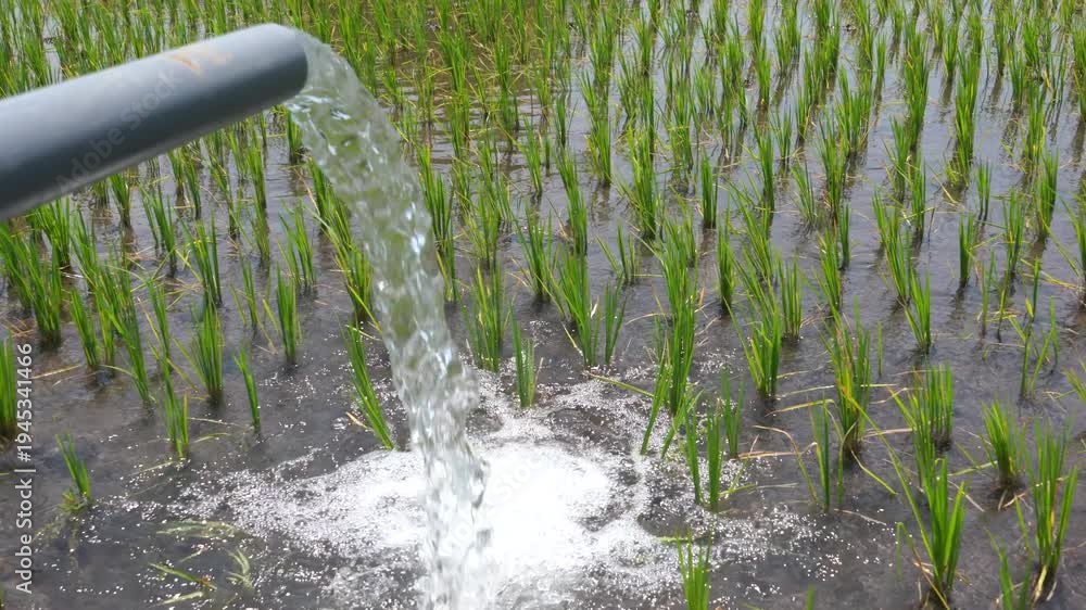 Irrigation of rice fields using pump wells with the technique of ...