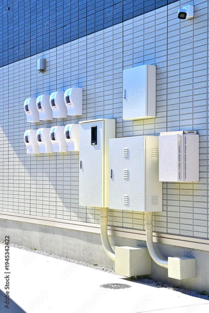 © katsuhiko kato - 建物の外壁に設置されているメーター © katsuhiko kato - 建物の外壁に設置されているメーター
