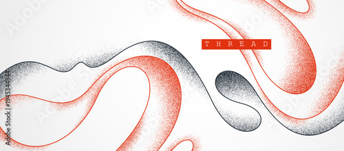 Curvy lines vector abstract background, wavy linear shapes with textures wallpaper, minimal graphic design backdrop with bended strokes, flowy abstraction.