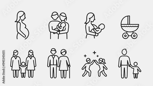 family icons set