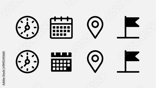 set of vector icons for web design