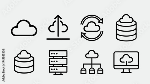 set of vector icons of houses