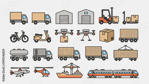 set of furniture icons