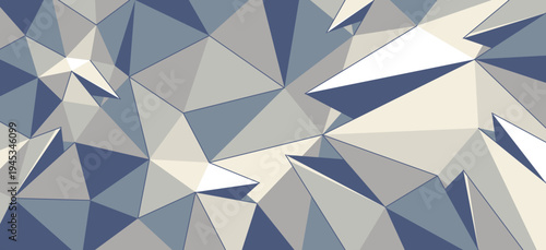 Low poly light vector abstract background, 3D polygonal crystal structure surface, broken minimal geometric facet structure, wrecked abstraction.