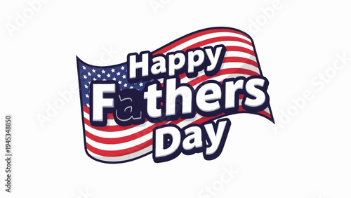 Holiday greeting with an American flag and bold text