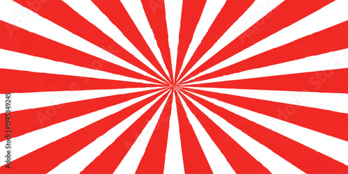 Vintage grunge sunburst background with retro rays and striped spiral pattern on textured paper design